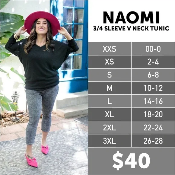LuLaRoe Naomi Tunic 2XL - Picture 6 of 8